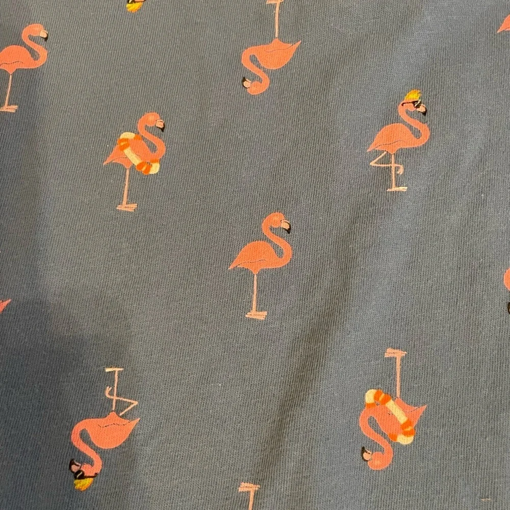 Jumping Beans Blue Flamingo Kids Polo Shirt Size 5T